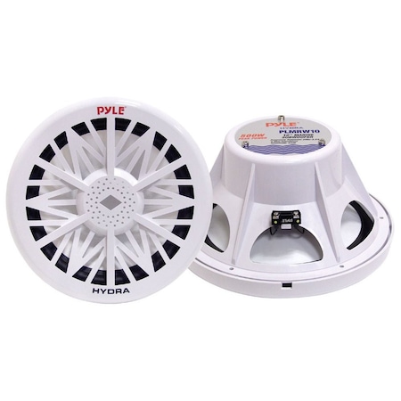Pyle 12" 600 Watt White 4 Ohm Marine Subwoofer PLMRW12